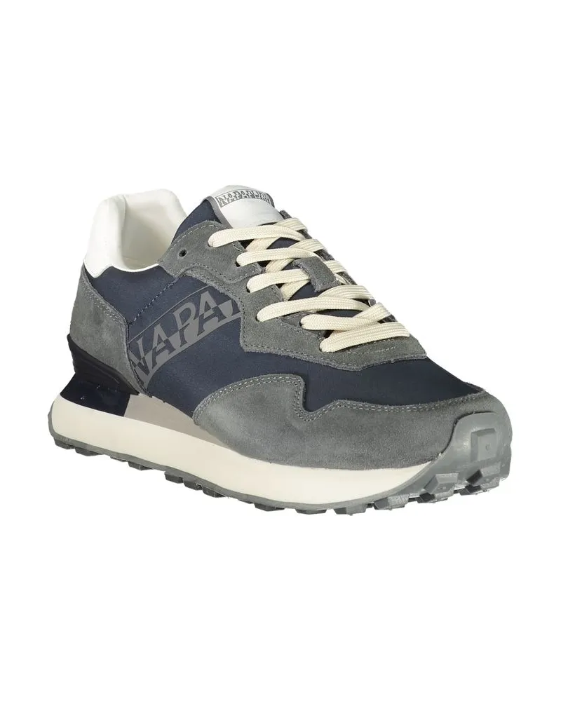 Napapijri Colour-Block Suede Sneaker — Navy Navy