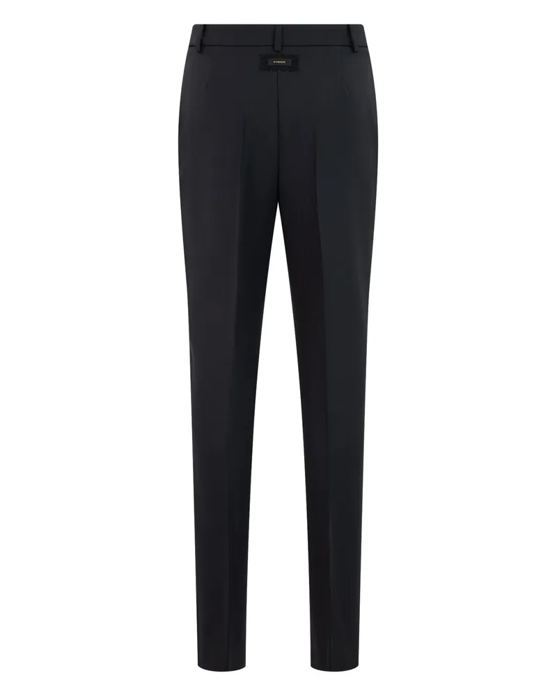 Pinko Women's Slim Trousers Dark Navy Polyester Skinny Navy