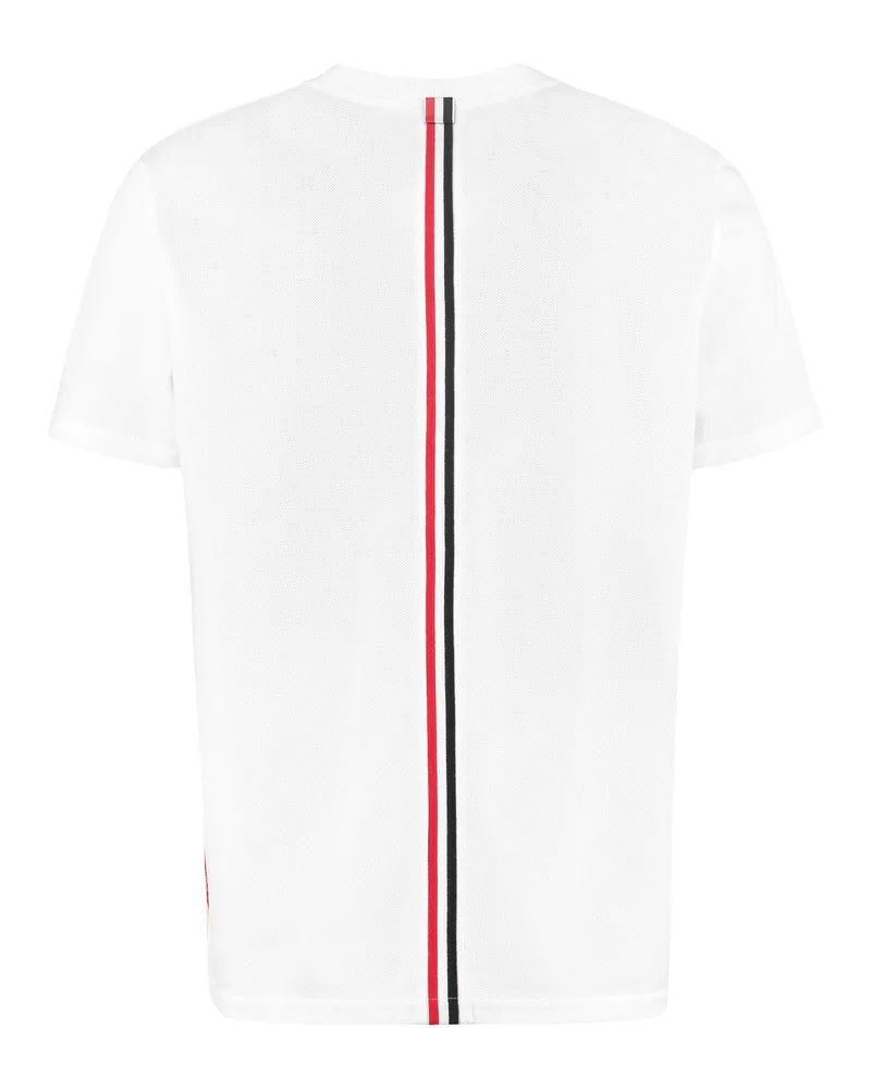Thom Browne Men's T-Shirt White Cotton T-Shirts And Polos White