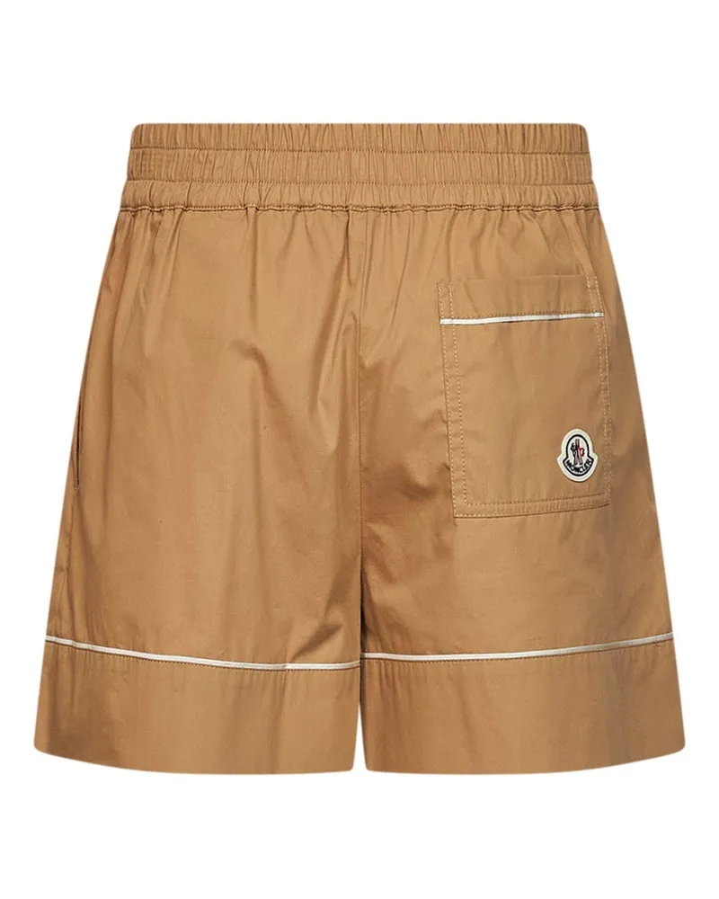 Moncler Women's Tailored Cotton-Blend Shorts Beige Beige