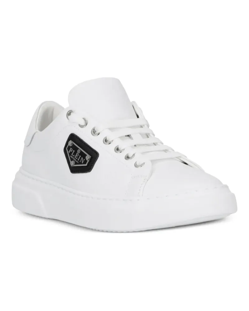 Philipp Plein Men's Sneaker White Leather Rubber Sole White