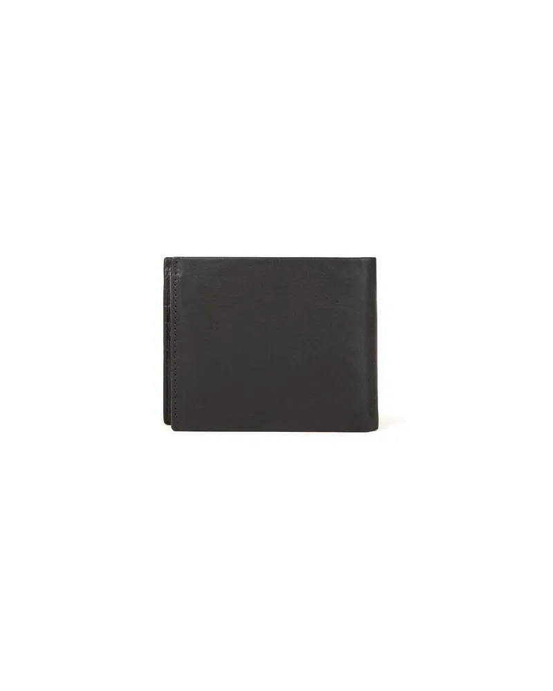 MOMO DESIGN Men's Wallet Black-Burgundy Polyurethane Bags - Black/burgundy Black