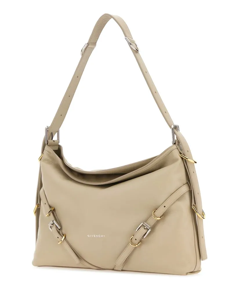 Givenchy Women's Sand Leather Medium Voyou Shoulder Bag Naturalbeige Borse A Mano Beige
