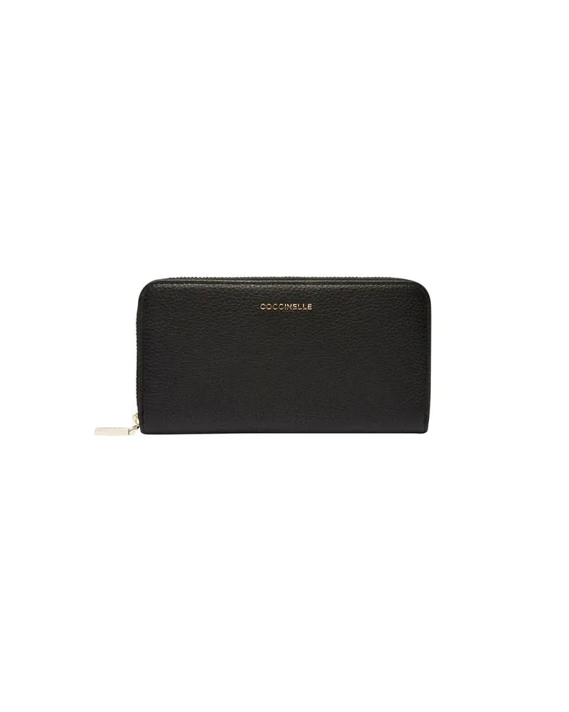 Coccinelle Women's Wallet Black Cowhide Bags Black