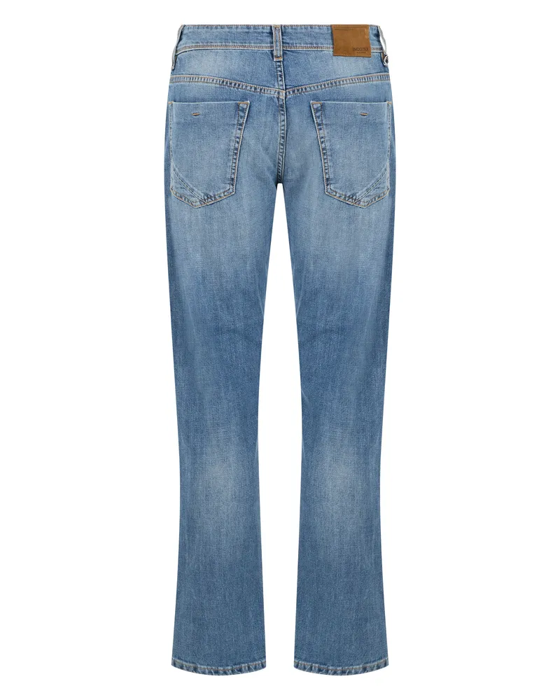 Slowear Men's Jeans Regular Fit Light Blue Denim Purple Cotton & Straight-Leg Blue