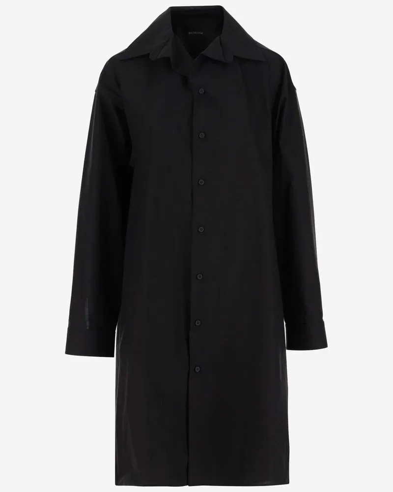Balenciaga Women's Cotton Chemisier Dress Black Black