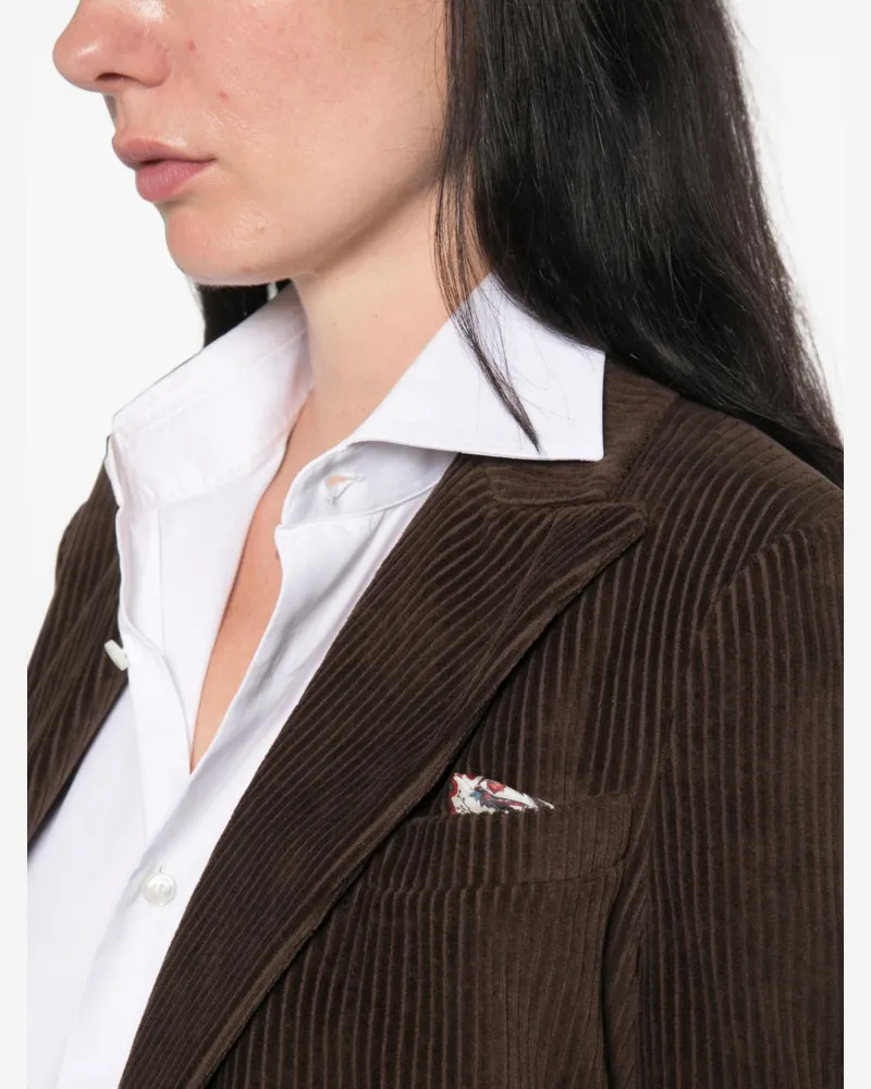 CIRCOLO 1901 Double-Breasted Corduroy Blazer — Brown Brown