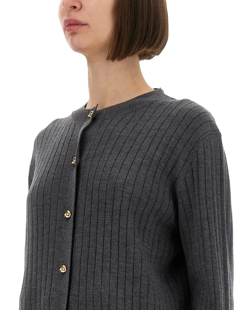Bottega Veneta Wool Cardigan — Gray Gray