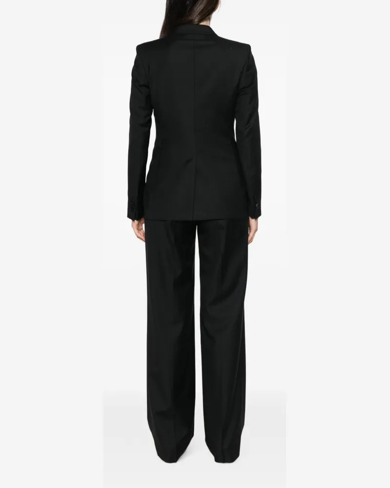 Tagliatore Double-Breasted Wool Blazer — Black Black