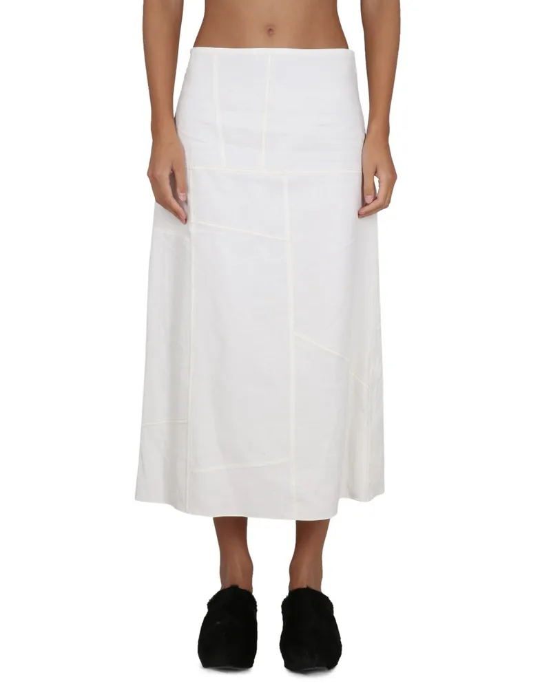 Jil Sander Linen Skirt — White White