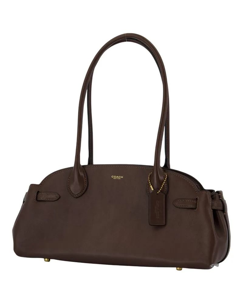 Coach Women's Empire Carryall 34 Shoulder Bag -  Leather Brown Cowhide Crossbodies Brown