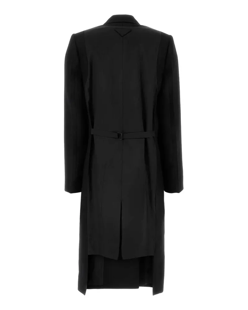 Prada Women's Black Wool Coat Nero Wv-Vi Cappotti Black
