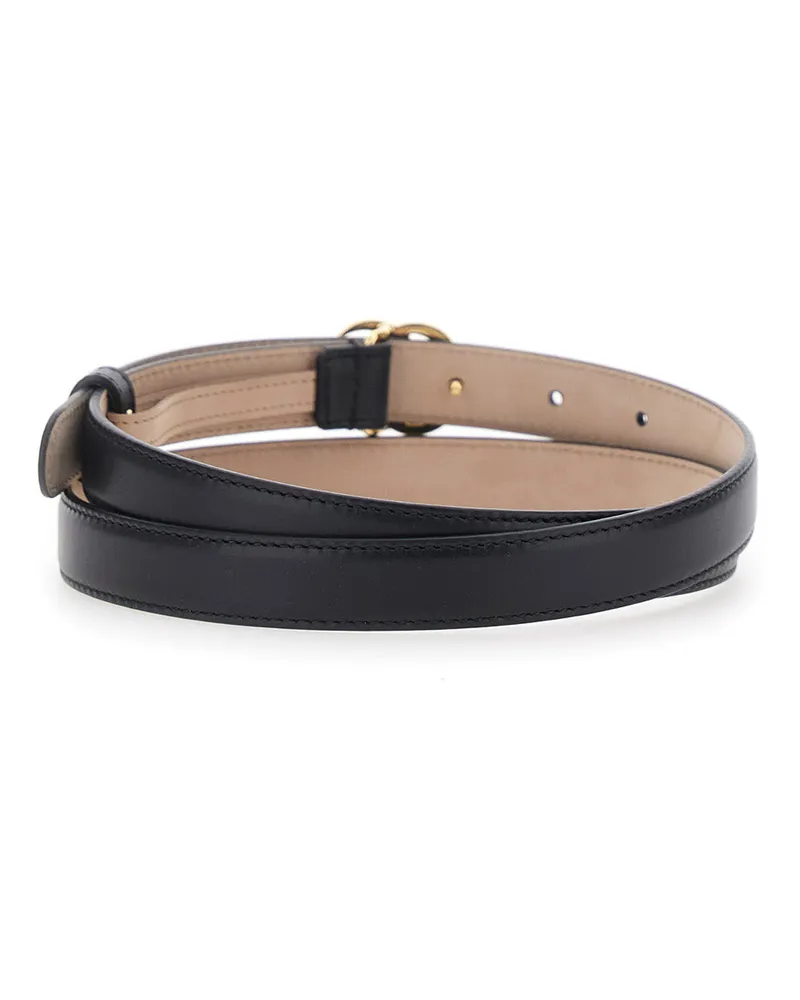 Gucci Women's Leather Belt, Black Black