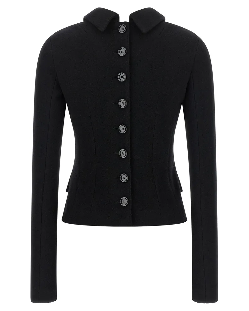 Dolce & Gabbana Virgin Wool Blazer — Black Black
