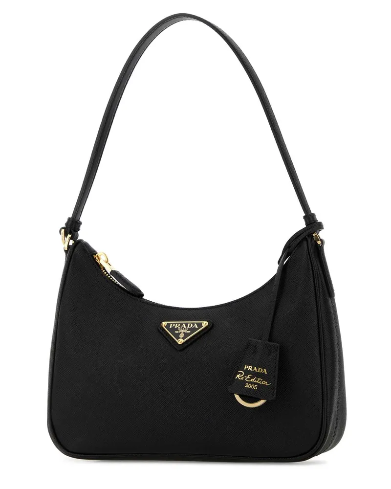 Prada Women's Black Leather  Re-Edition 2005 Shoulder Bag Nero 1 Borse A Mano Black
