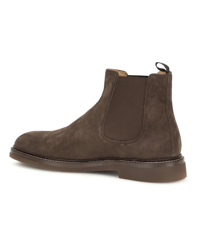 Brunello Cucinelli Men's Chelsea Boots Moka Brown