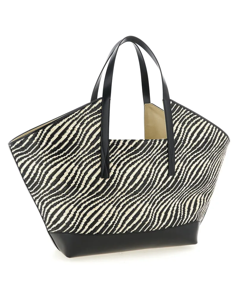 Marni Waves Tote Bag — Black Black