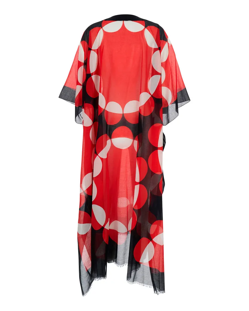 Dries van Noten Women's Kaftan Cartland Multicolour Viscose Swimwear Sea Clothing Red