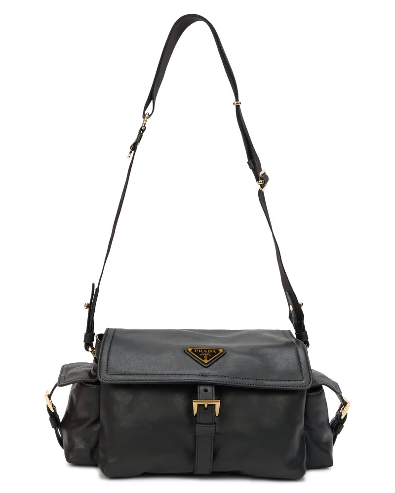 Prada Women's Shoulder Bag Explore Black Leather Calfskin Black