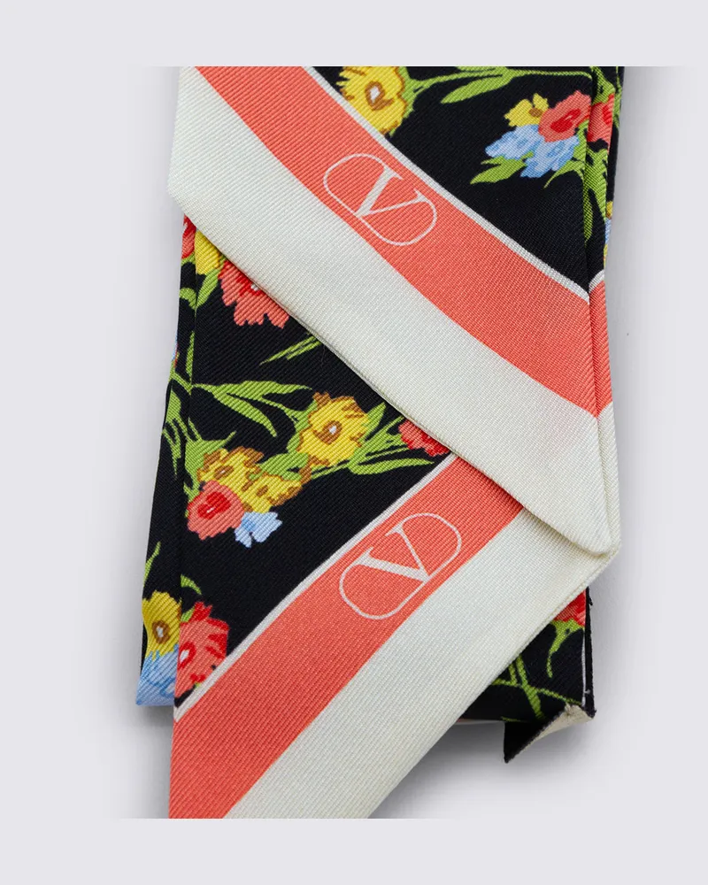Valentino Garavani Women's Scarfs Nero-Multicolor-Corallo-Burro _se Nero/multicolor/corallo/burro Black