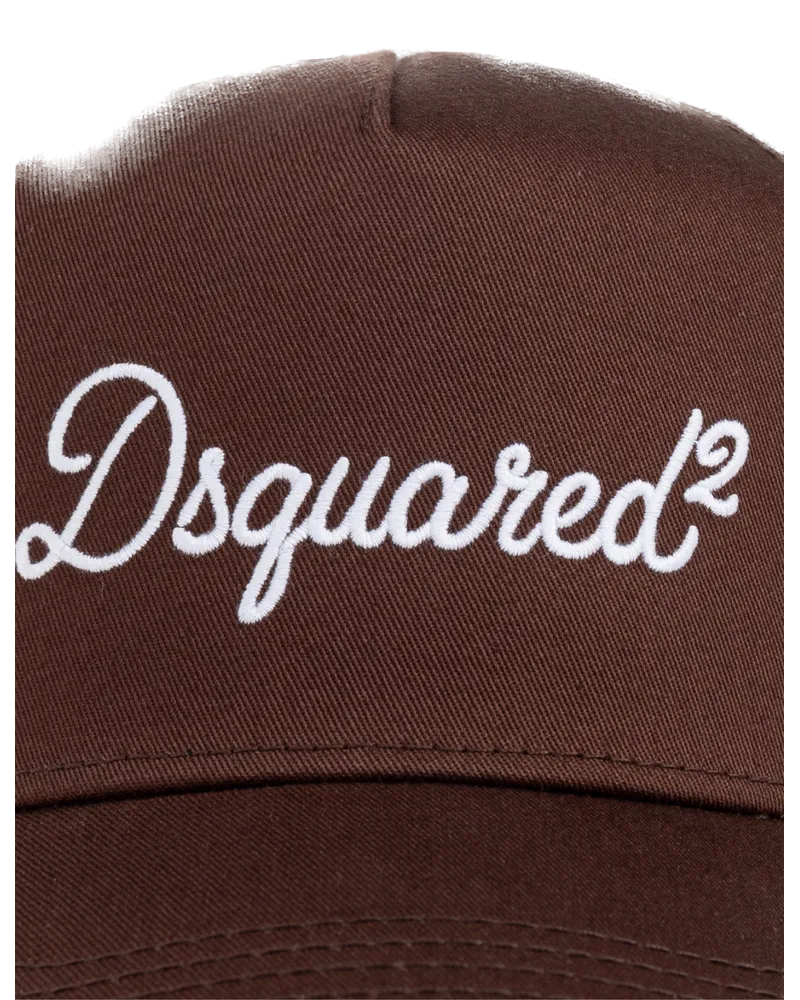Dsquared2 BCM097605C000015080 Embroidered Logo Baseball Cap — Brown Brown
