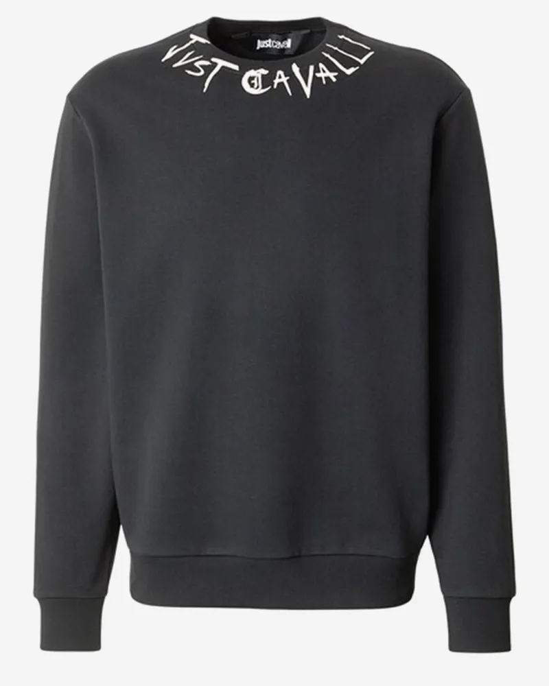 Just Cavalli Men's Cotton Sweatshirt, Black Sweatshirts Sweater Black