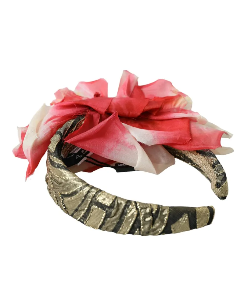 Dolce & Gabbana Multicolor Floral Applique Silk Women Headband Diadem Polyester Acrylic Cotton Accessory Multicolor