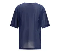 Technical Mesh with Graphic Print T-shirt — Blue