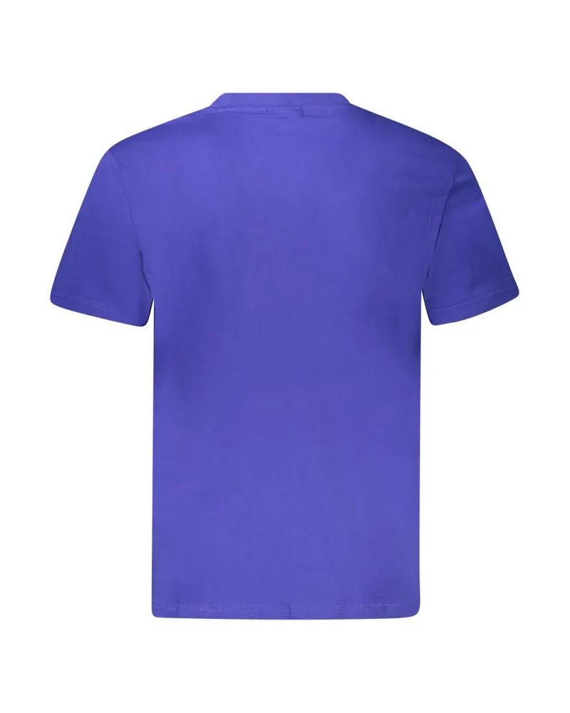 Napapijri Logo-Print Cotton T-Shirt — Blue Blue