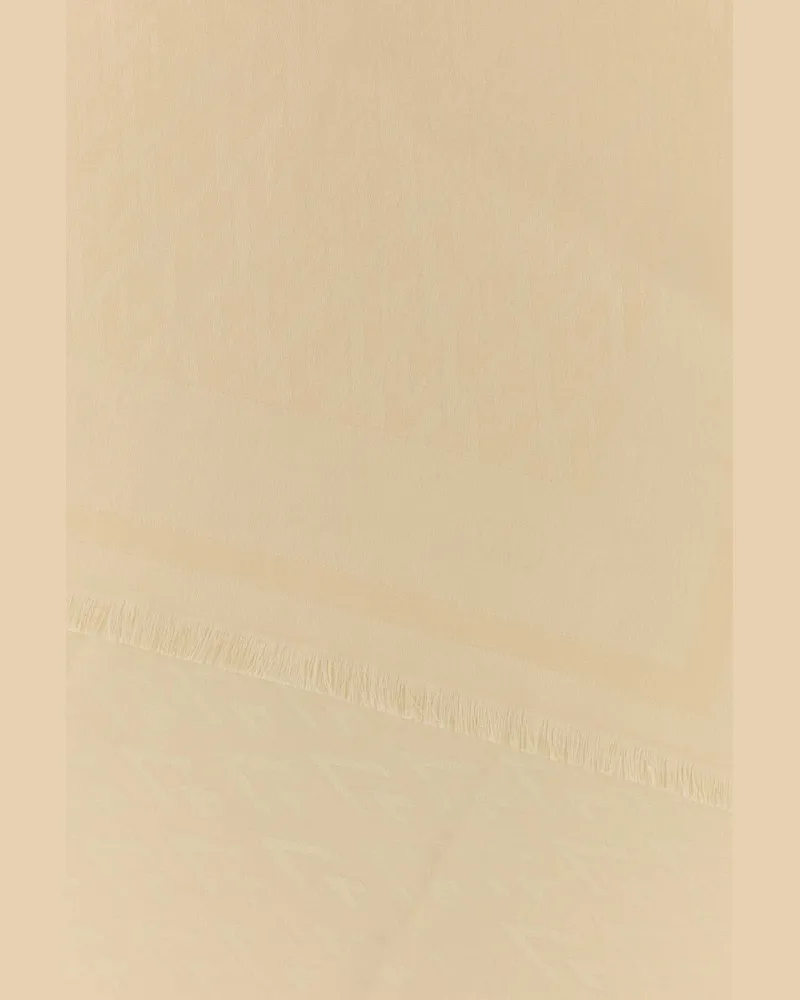 Valentino Garavani Women's Cream Silk Blend Scarf Burro Exterior: Wool Sciarpe E Foulard Scarfs Beige
