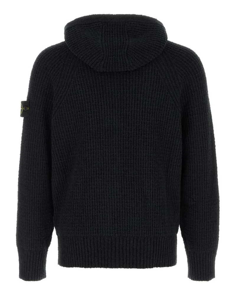 Stone Island Men Midnight Blue Cotton Blend Sweatshirt Black Felpe Sweater Black