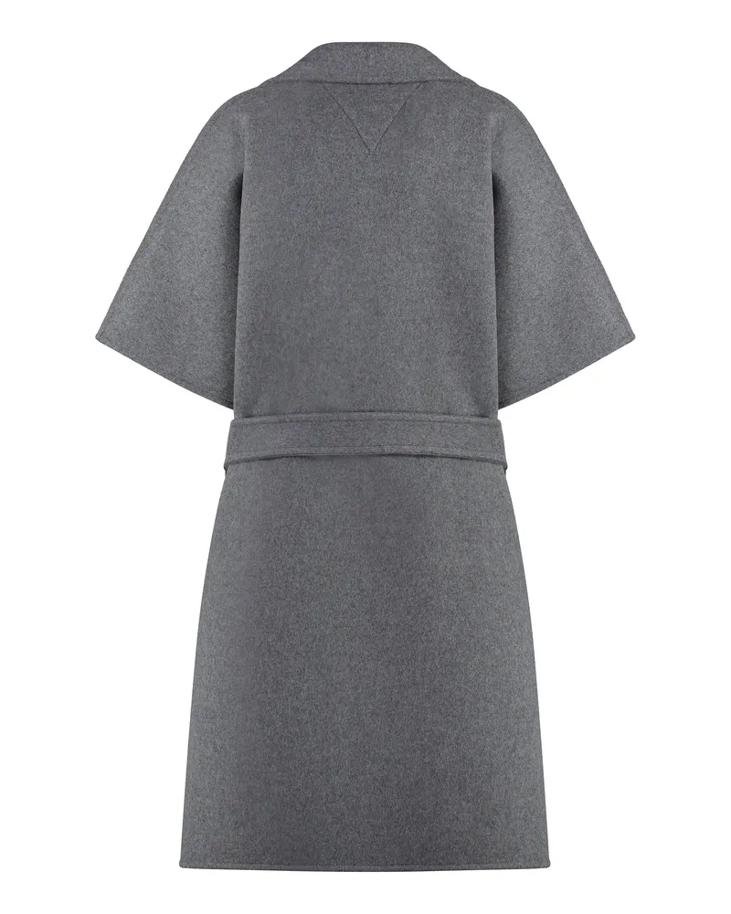 Bottega Veneta Women's Coat Wool And Cashmere Light Grey Gray