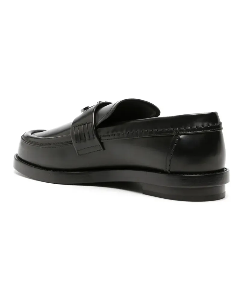 Alexander McQueen Women's Seal Logo Plaque Loafers Black Shoes > Flats Black