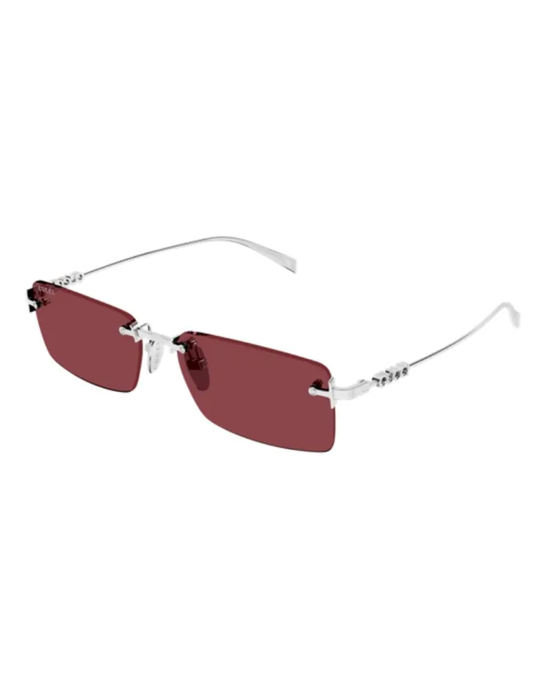 Gucci GG1941S003 Rimless Metal Sunglasses — Silver Silver