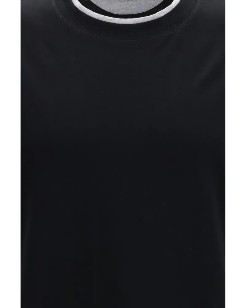 Brunello Cucinelli Cotton T-Shirt — Black Black