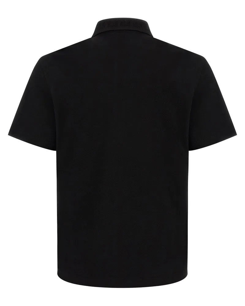 Versace Medusa Logo Cotton Piqué Polo — Black Black