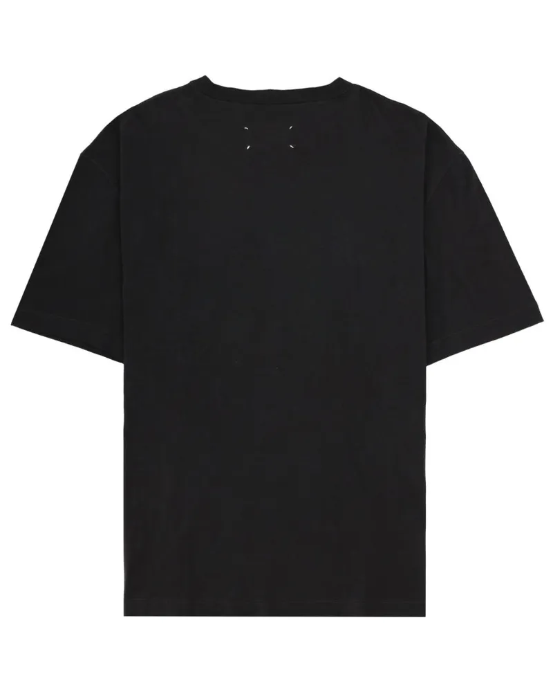 Maison Margiela Printed Cotton T-Shirt — Black Black