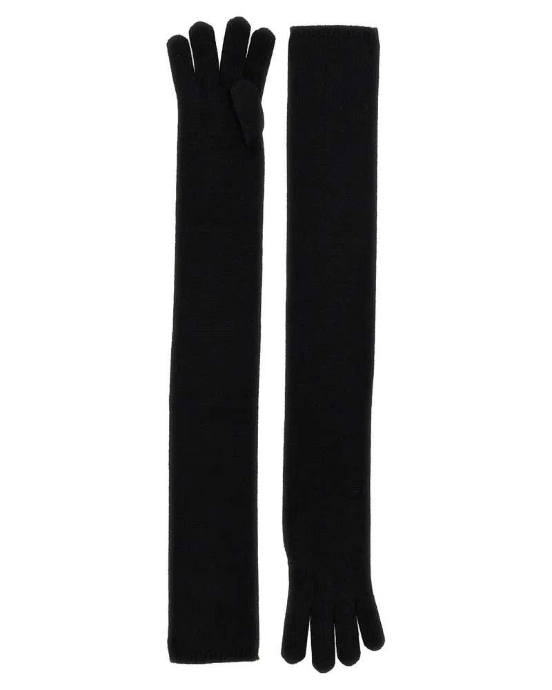Max Mara Women's Black Cashmere Gloves Black
