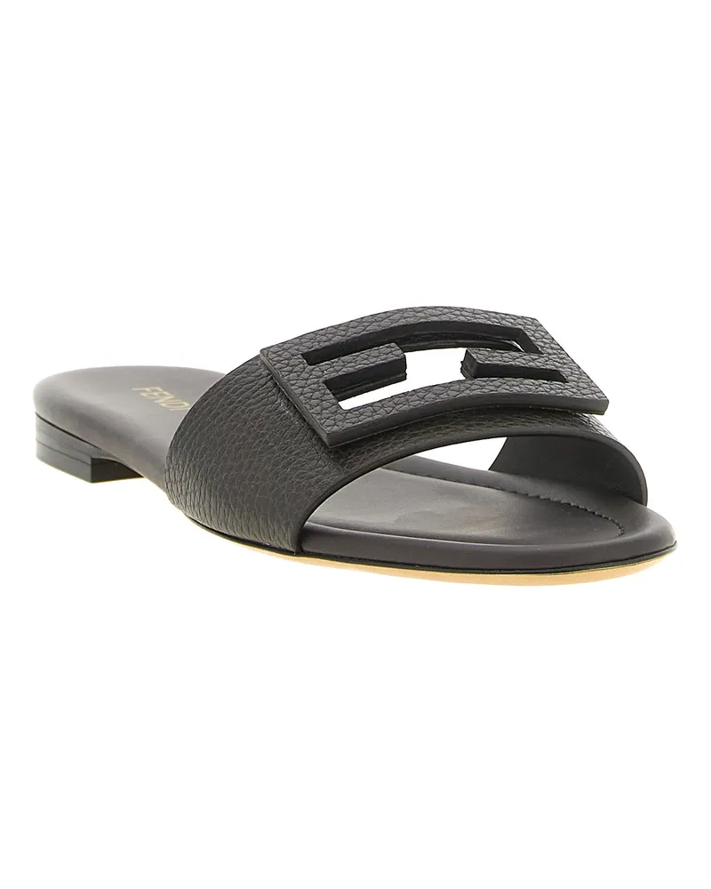 Fendi Tube Slide — Brown Brown
