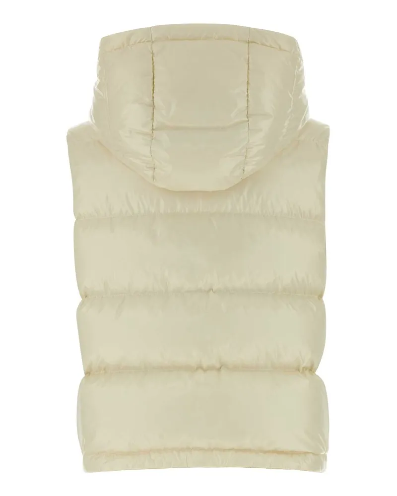 Moncler Women's Cream Nylon Niverolle Down Jacket 10w Giacche E Gilet Beige