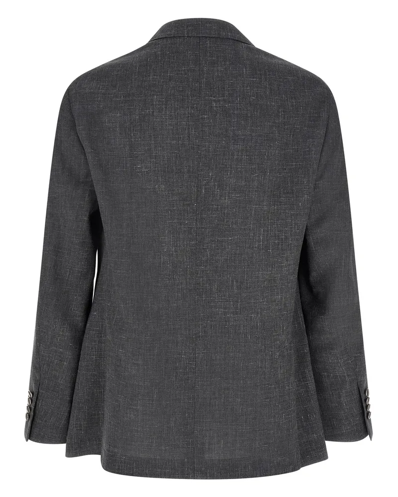 Brunello Cucinelli Men's Gray Wool Blazer Clothing Gray