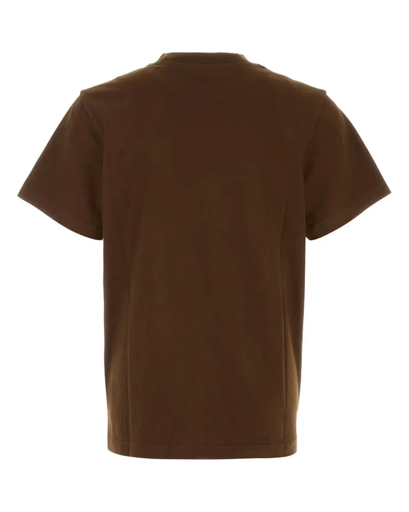 Entire Studios Men's Chocolate Cotton T-Shirt Brunette Exterior Brown