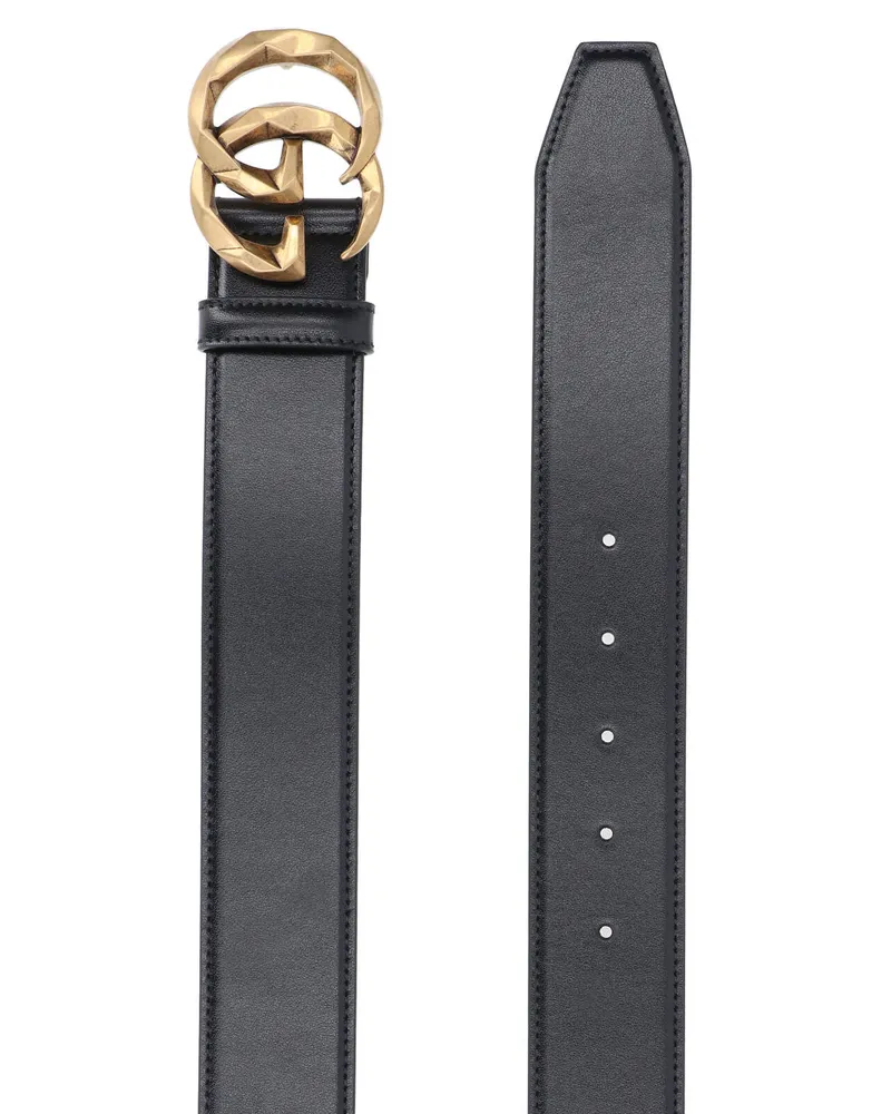 Gucci Men's Belts Black Calf Skin Black