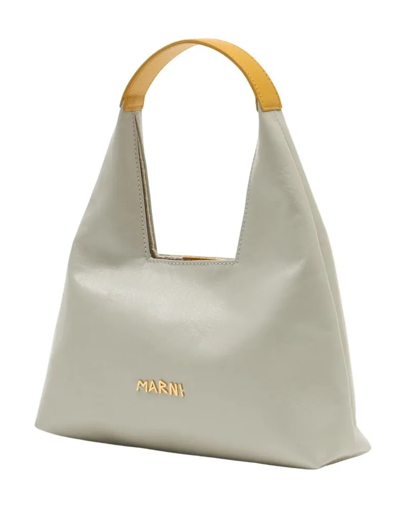 Marni Women's Top Handle Mini Shoulder Bag -  Leather White Calfskin Shoulder-Hobo-Bags White