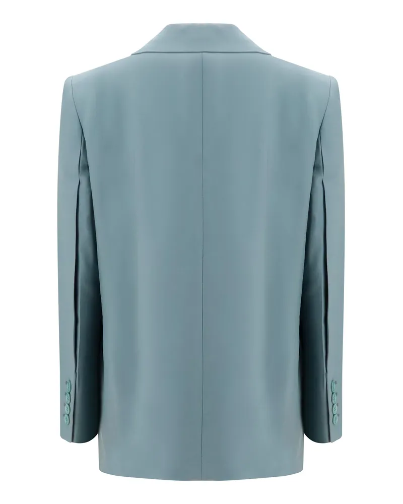 Chloé Women's Double-Breasted Blazer Urban Grey Merino Wool Jacket Gray