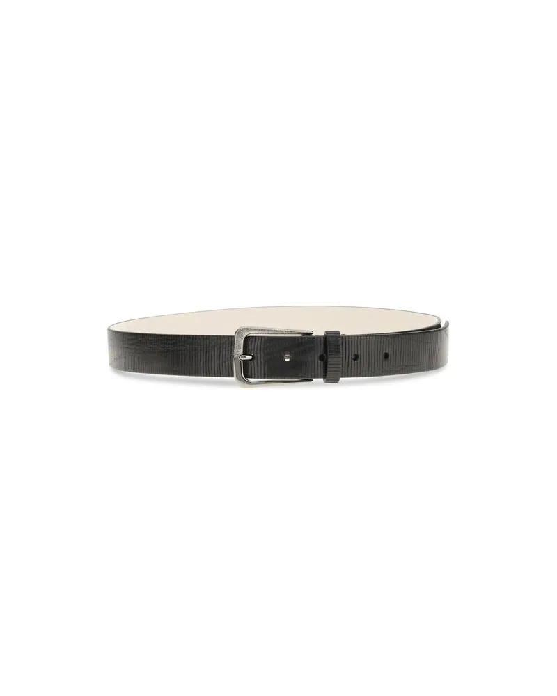 Brunello Cucinelli Women Black Calf Leather Bos Taurus Regular Belt Black