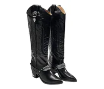 Leather Cowboy Boot — Black