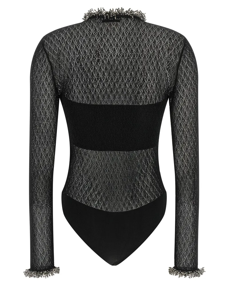 Self-Portrait Bodysuit — Black Black