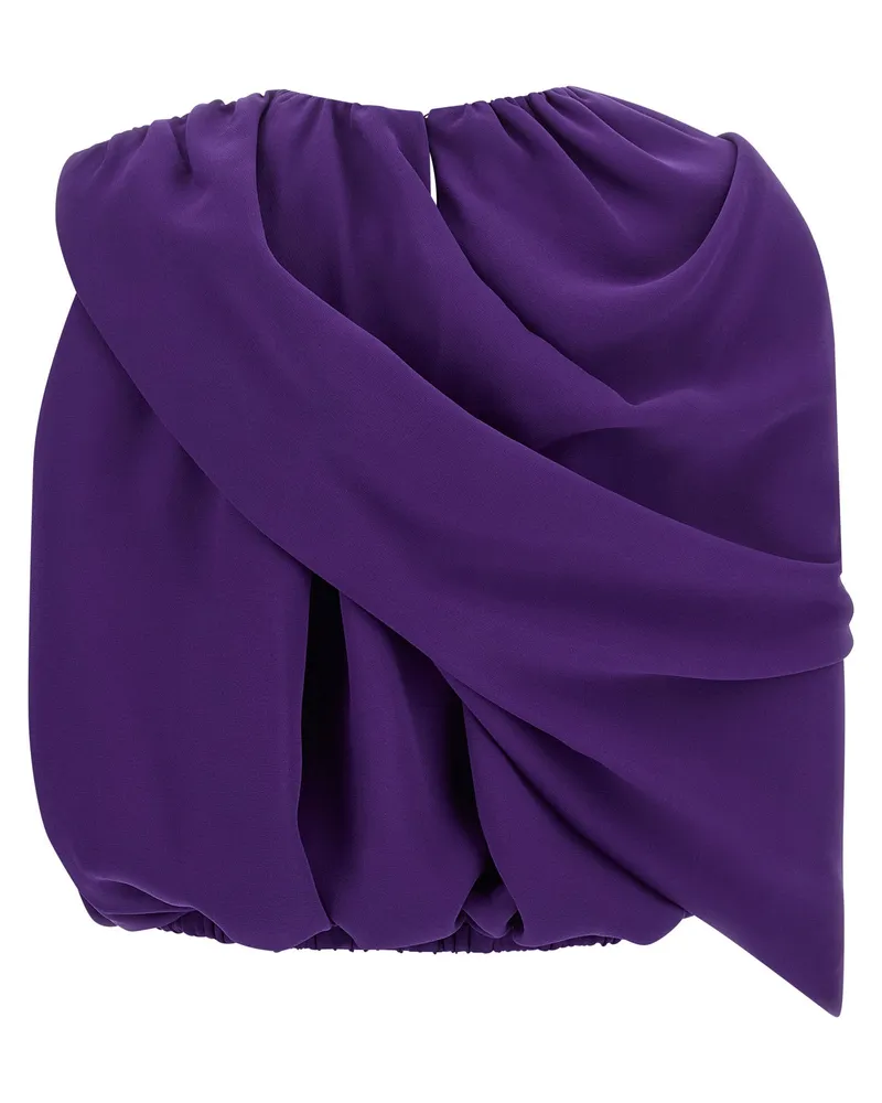 Balenciaga Cape Blouse — Purple Purple
