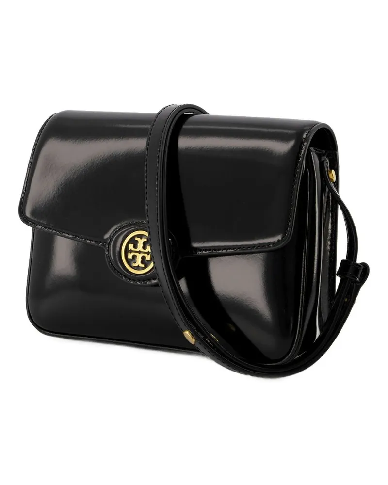 Tory Burch Leather Hobo Shoulder Bag — Black Black